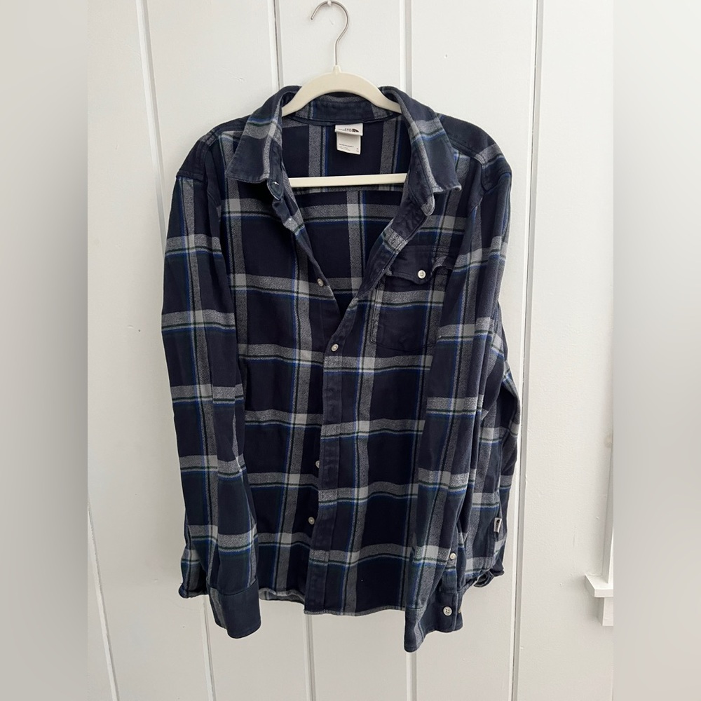 The North Face Navy and Light Blue Checkered Shirt